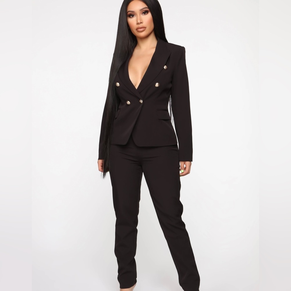 Womens Black Pant Suit